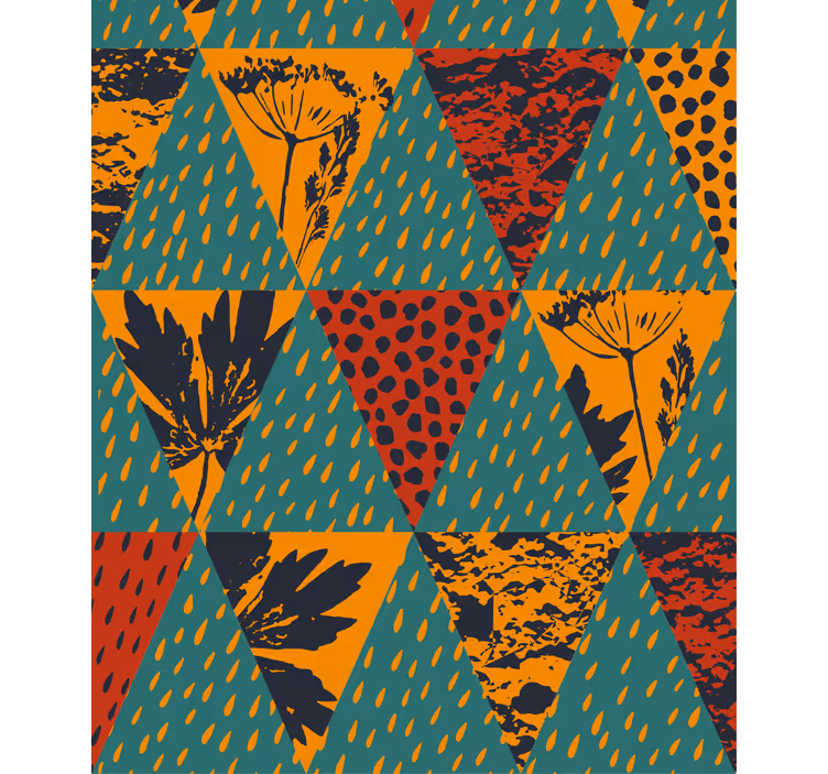 Geometric floral pattern modern blind - TenStickers