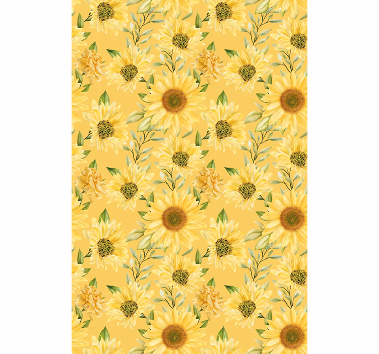 Sunflower garden pattern blind flowers and plants - TenStickers