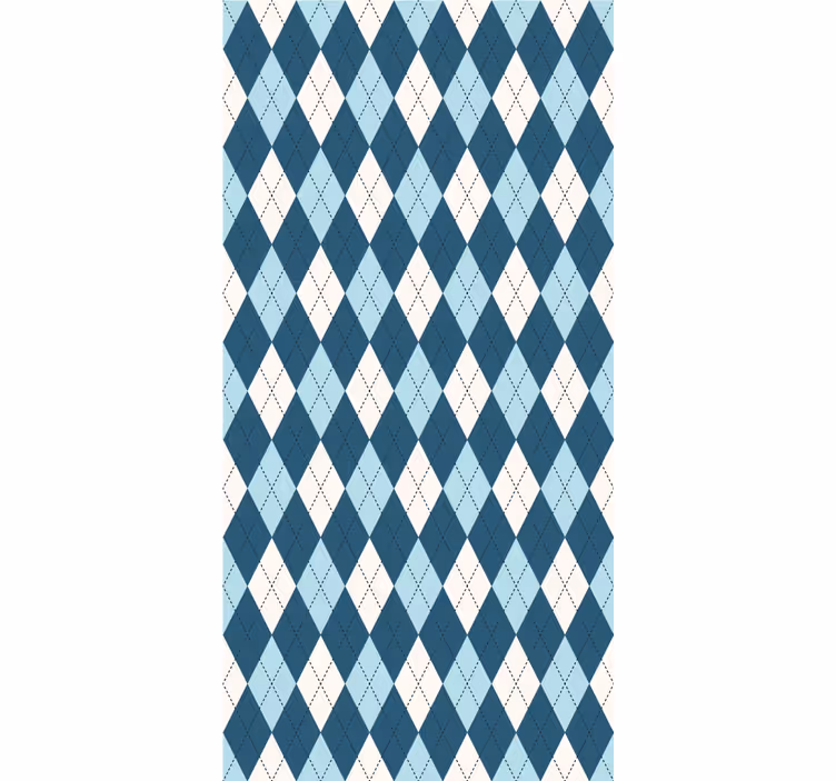 Blue diamond pattern modern blind - TenStickers