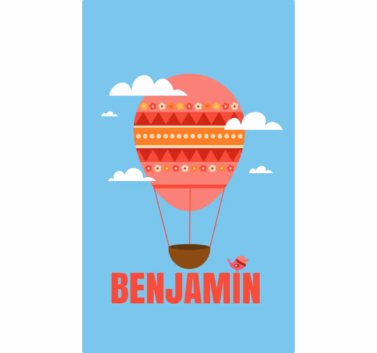 Blind children hot air balloon with name - TenStickers