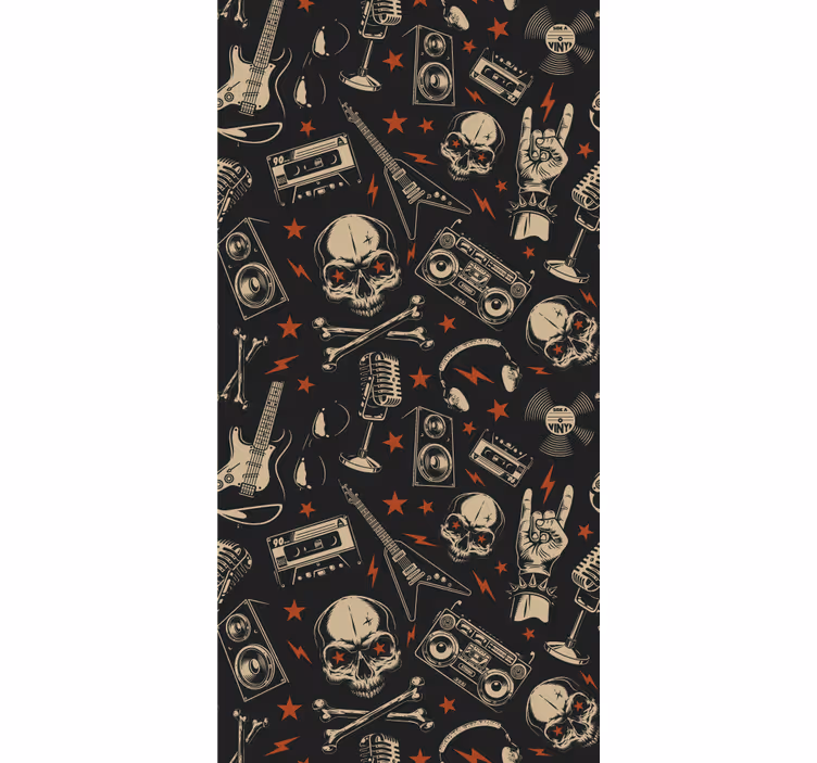 Skulls and instruments blind original - TenStickers
