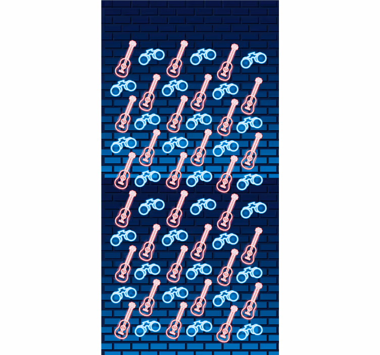 Musical guitar pattern blind original - TenStickers
