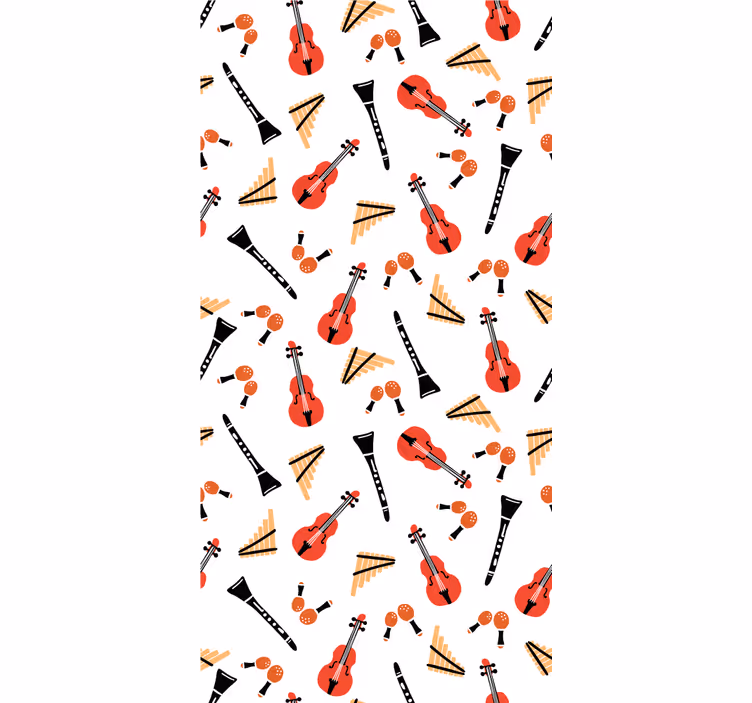 Musical instruments motif blind original - TenStickers