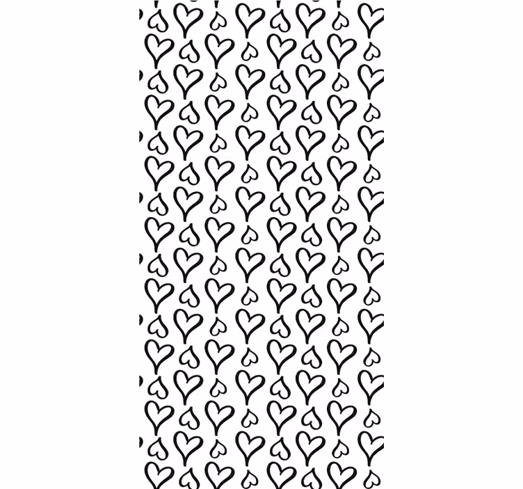 Black and white hearts love blind - TenStickers