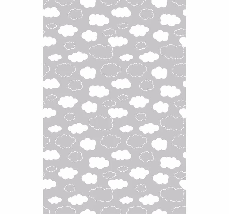 Fluffy gray pattern cloud roller blind - TenStickers