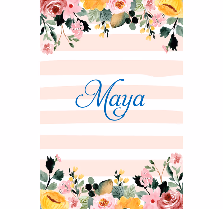 Personalised floral design blind teens - TenStickers