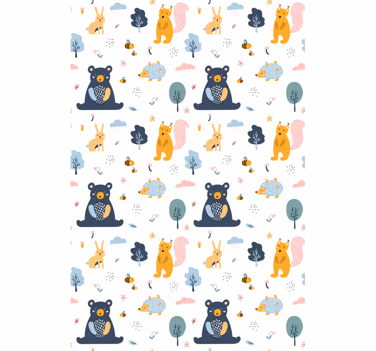 Nordic forest creatures animals blind - TenStickers