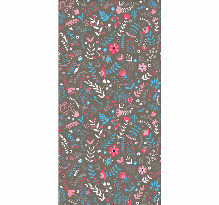 Colorful ditsy motif blind flowers and plants - TenStickers