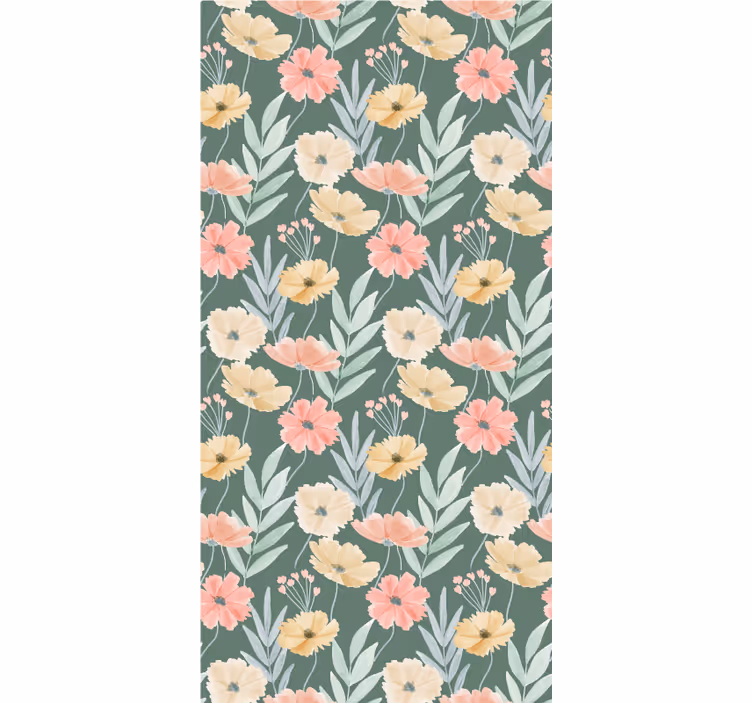Graceful Botanical Arrangement blind flowers and plants - TenStickers