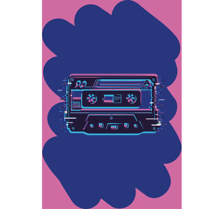 Retro Cassette Illustration blind geek - TenStickers