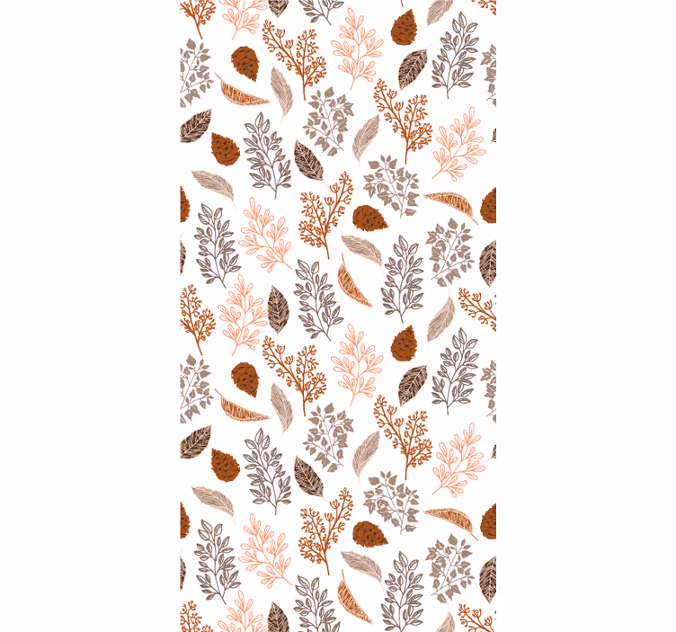 Autumn brown pattern blind flowers and plants - TenStickers