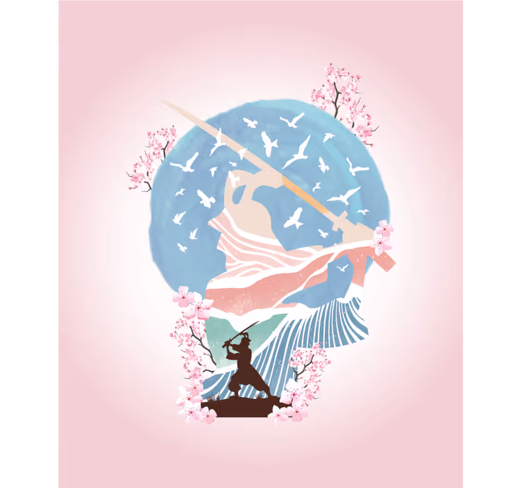 Japanese anime fighter art roller blind - TenStickers