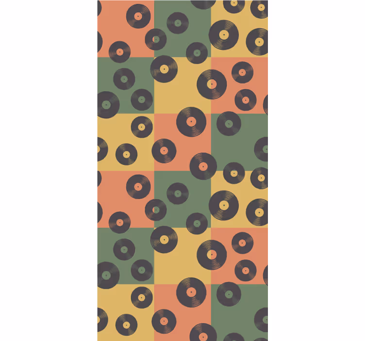 Retro roller blind retro vinyl records - TenStickers