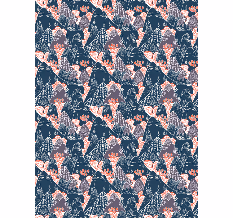 Mountain and rivers scandinavian blind - TenStickers