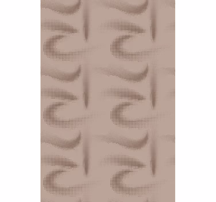 Brown curved patterned pattern roller blind - TenStickers