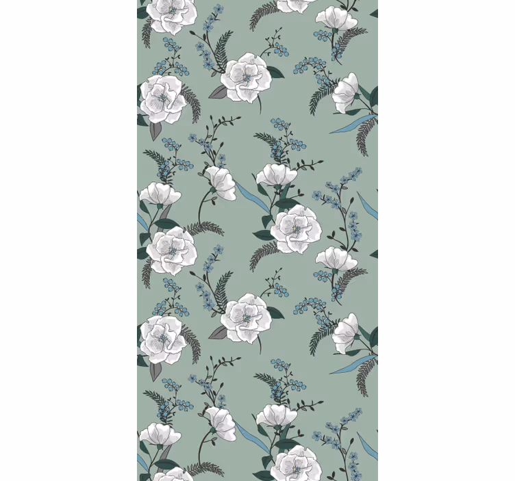 Magnolia Floral Pattern blind flowers and plants - TenStickers