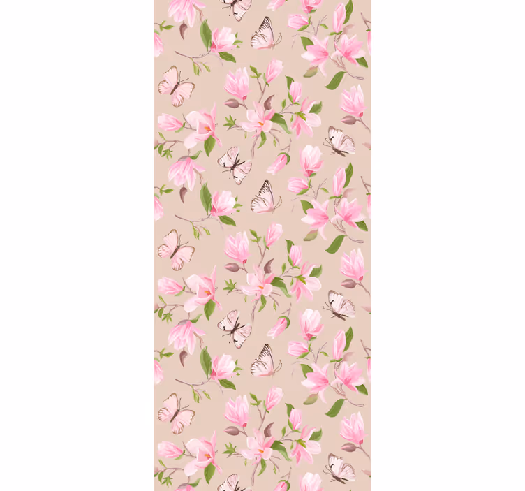 Delicate Floral Butterflies blind flowers and plants - TenStickers