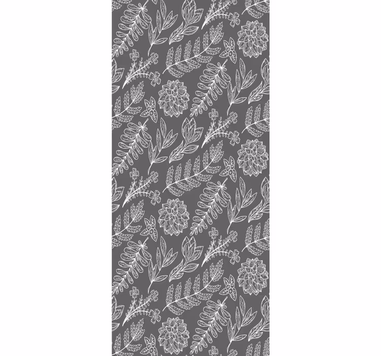 Floral Outline Pattern blind flowers and plants - TenStickers