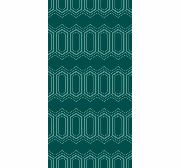 Green geometric pattern pattern roller blind - TenStickers