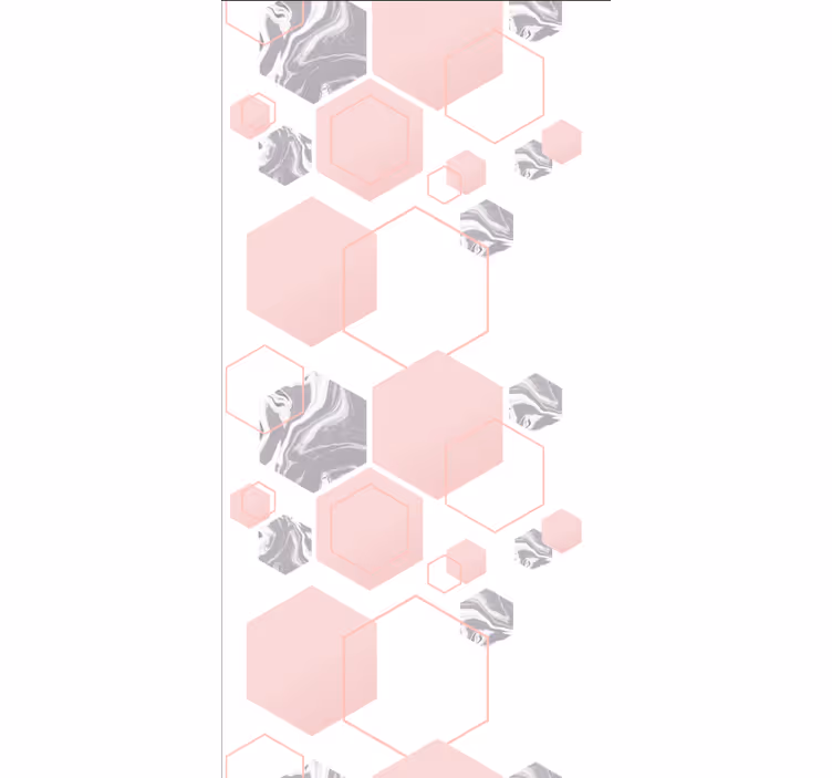 Pink hexagon motif modern blind - TenStickers