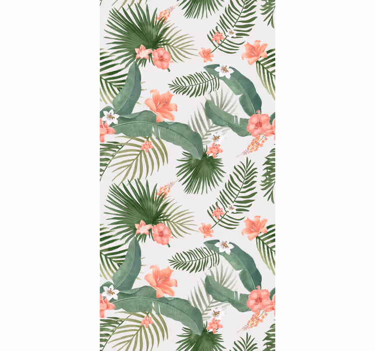 Tropical green design blind flowers and plants - TenStickers