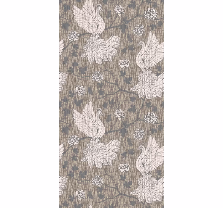 Swans beige design elegant blind - TenStickers