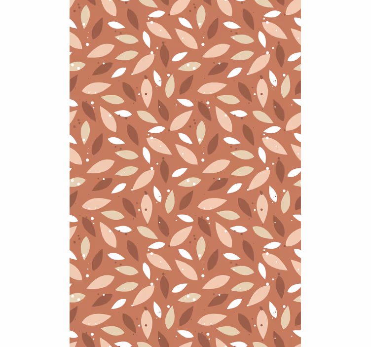 Leafy brown pattern blind flowers and plants - TenStickers