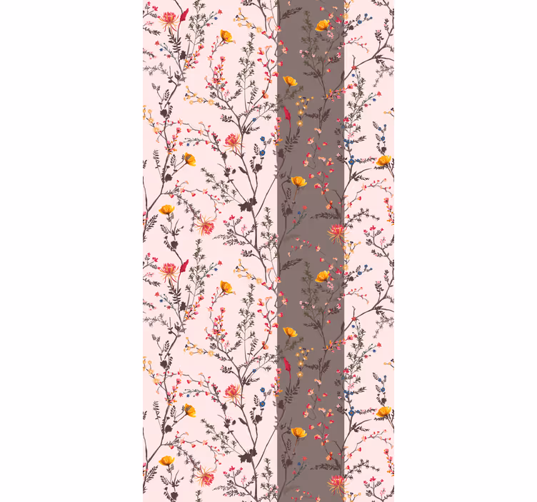 Elegant bird motif blind flowers and plants - TenStickers