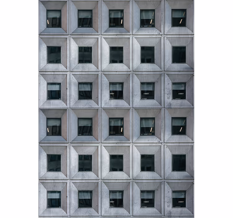 Brutalist architecture Grey blind - TenStickers