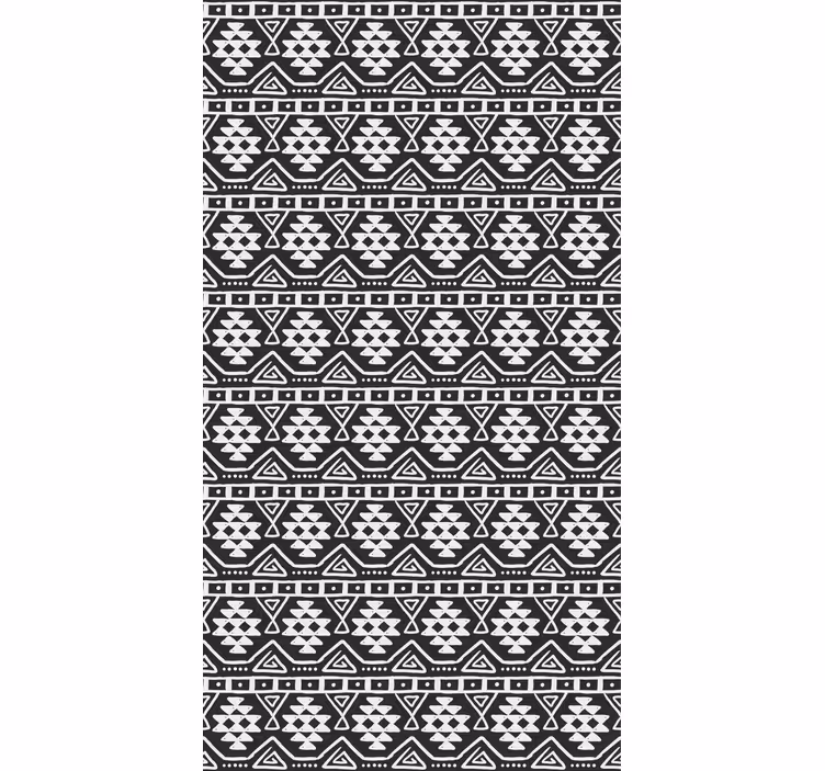 Black and white bohemian pattern window blind - TenStickers