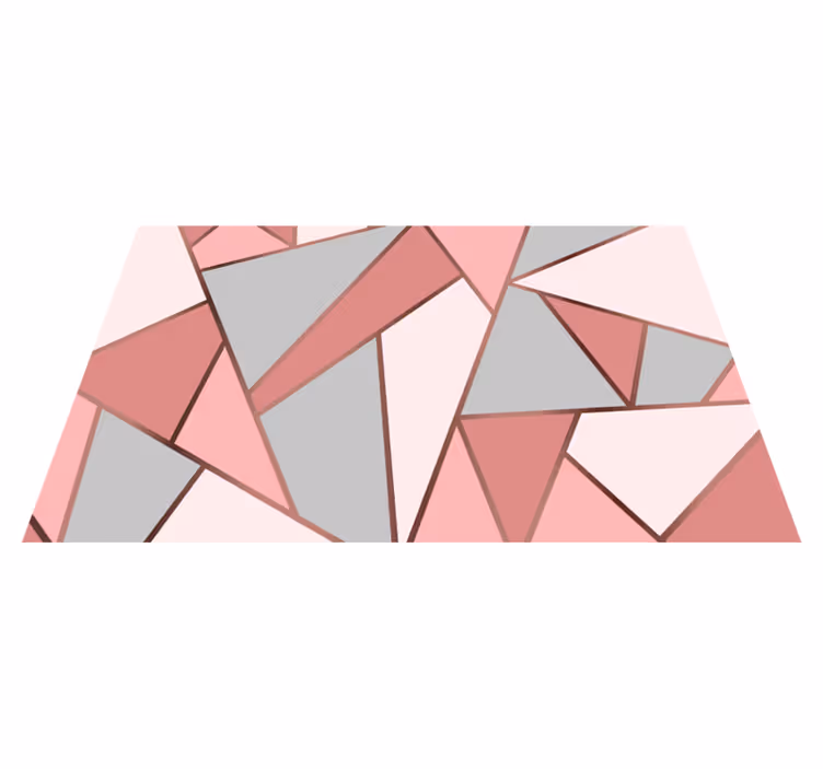 Pink pattern and gold lines original placemats - TenStickers