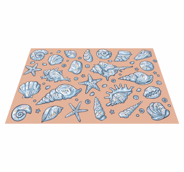 Seashell Sketches seashell placemats - TenStickers