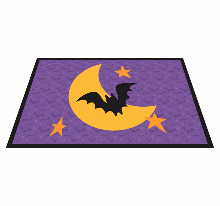 Moon stars and a bat  Halloween placemats - TenStickers