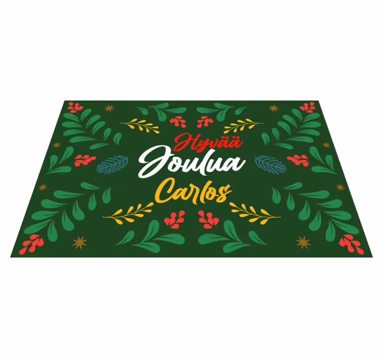 Christmas placemats with holiday foliage design - TenStickers