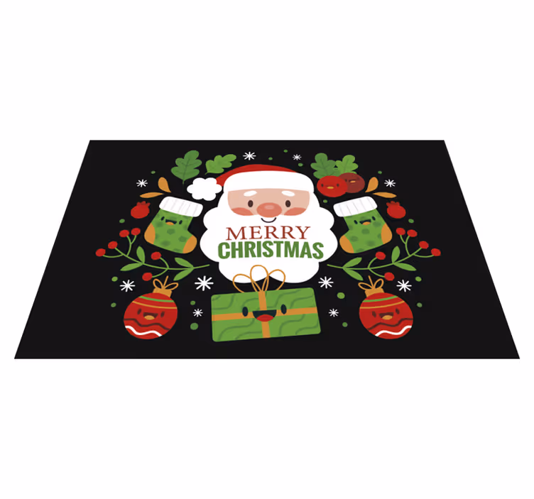 Christmas placemats with joyful santa design - TenStickers