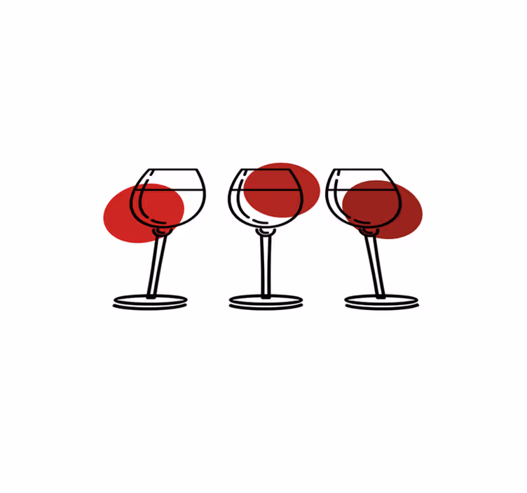 Glasses of wine original placemats - TenStickers