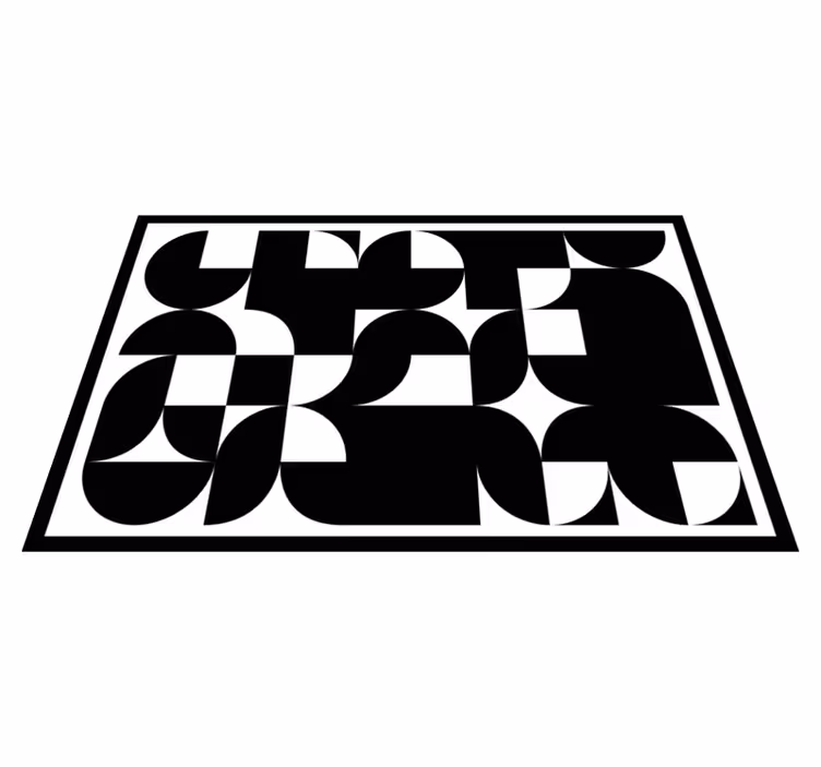 Modern placemats geometric black design - TenStickers