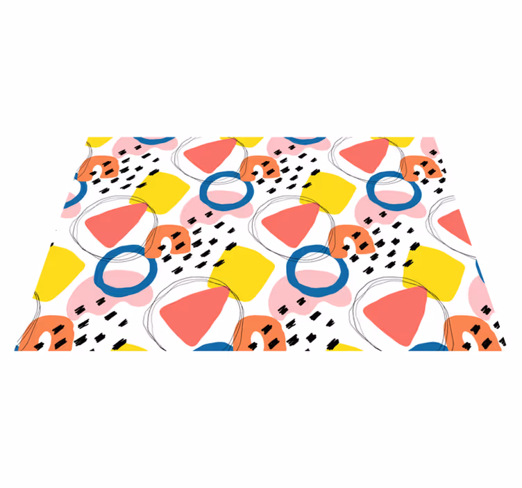 Modern placemats with vibrant geometric designs - TenStickers