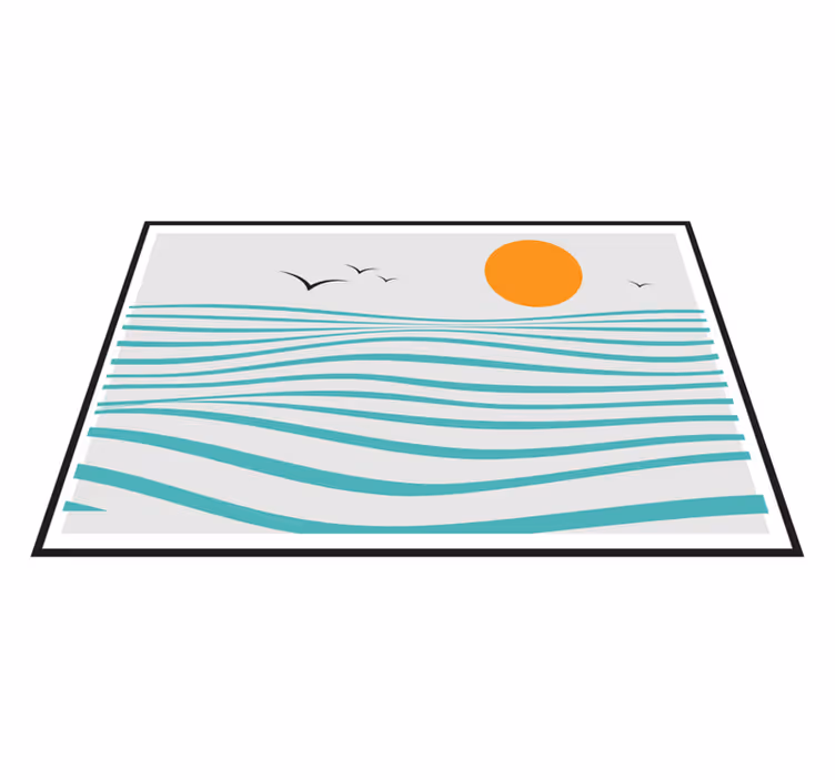 Modern placemats with chic wave pattern - TenStickers