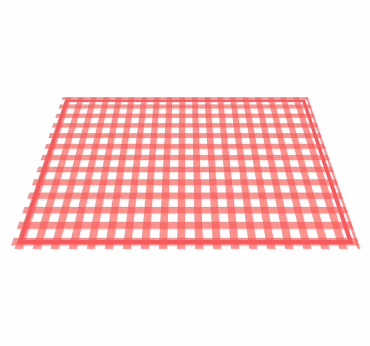 Red checked decoration modern placemats - TenStickers