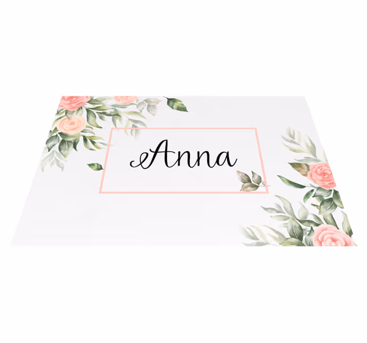 Personalisable placemat floral customizable placemats - TenStickers