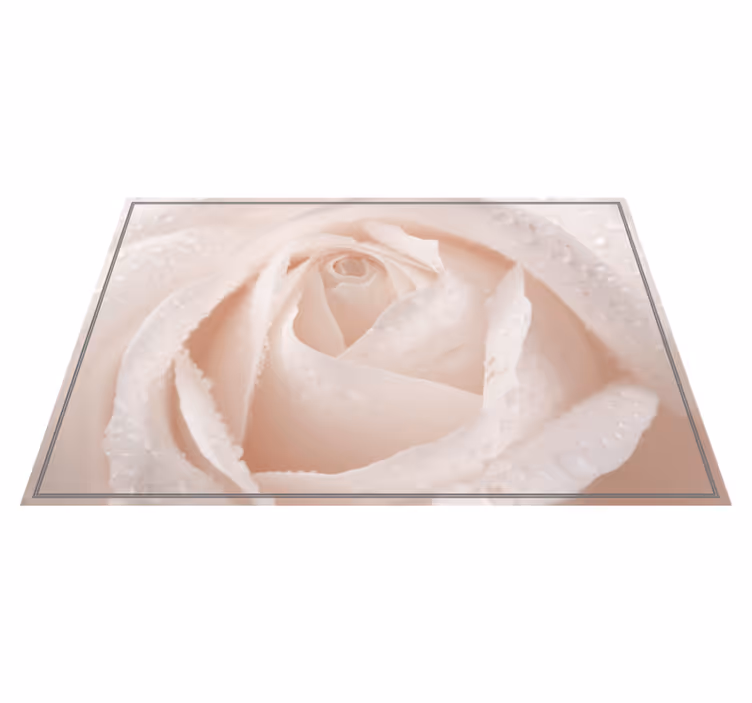 Beautiful white rose modern placemats - TenStickers