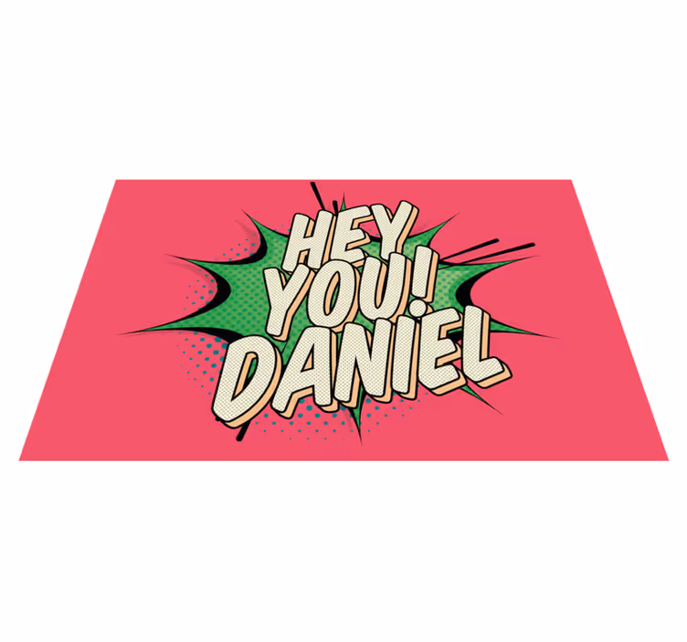 Personalisable placemat hey you! customizable - TenStickers
