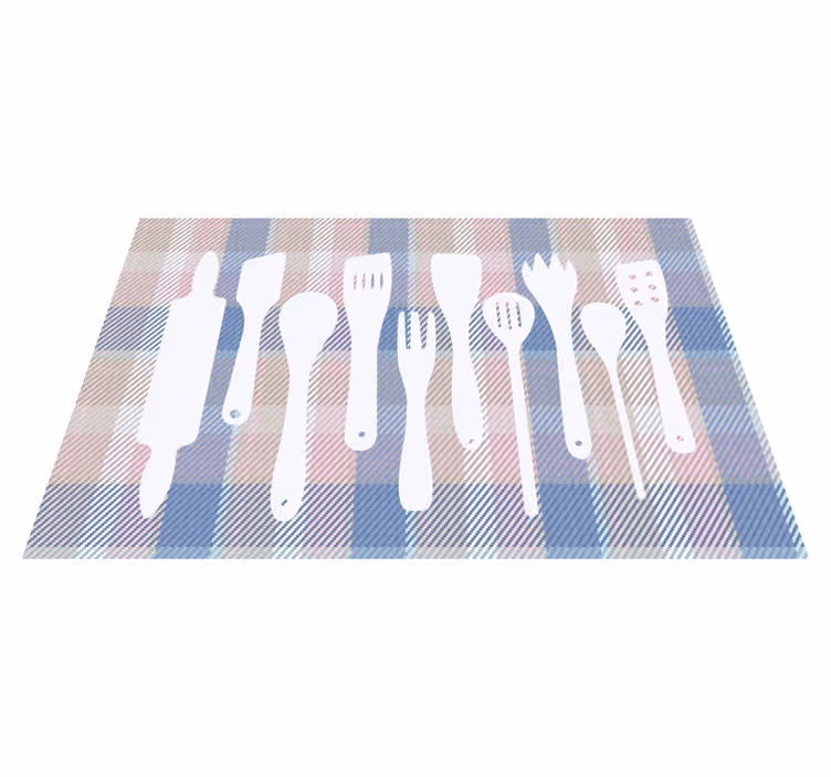 Modern placemats for a checked table surface - TenStickers