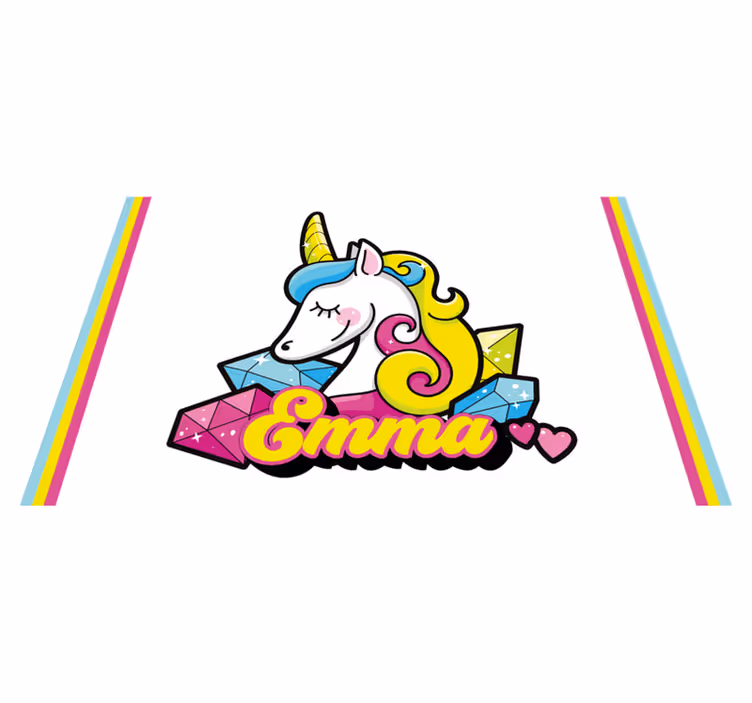 Children placemats unicorn gem theme - TenStickers