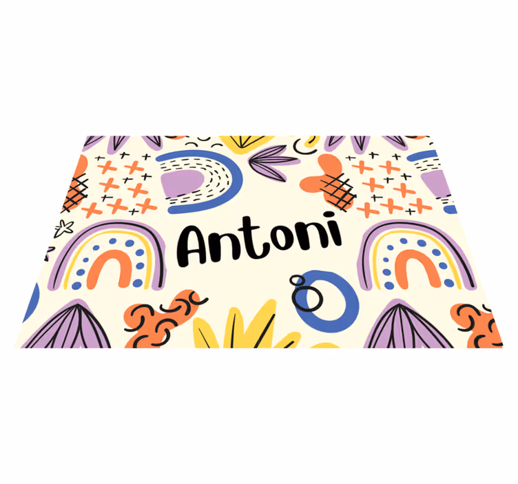 Children placemats colorful name designs - TenStickers