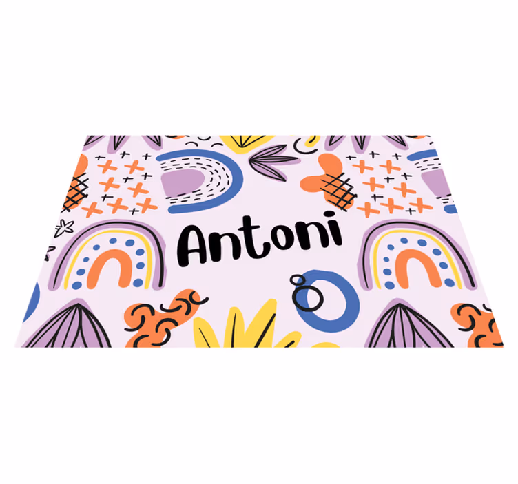 Children placemats with colorful rainbow designs - TenStickers