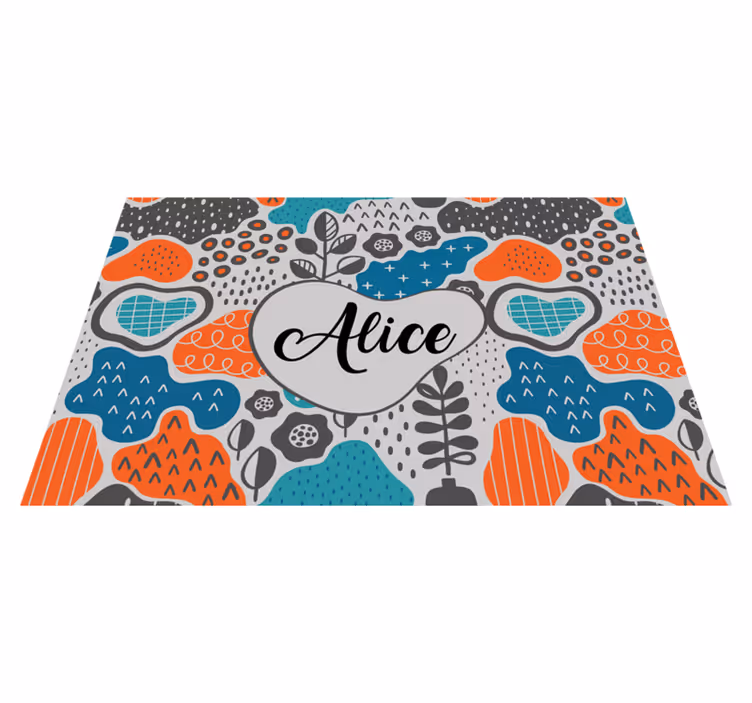 Personalisable placemat with playful name design - TenStickers