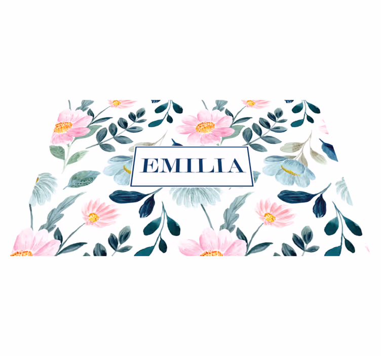 Personalisable placemat personalized floral placemat - TenStickers