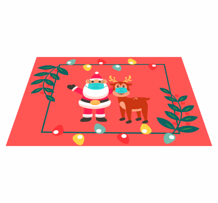 Christmas placemats santa and sleigh design - TenStickers